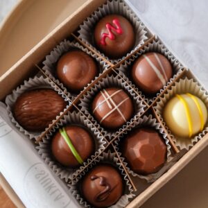 Milk and White Assorted Truffles (Box of 9)